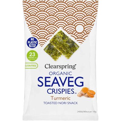 Clearspring Císcamos de Seaveg Orgánico con Cúrcuma - Snack Clearspring Císcamos de Seaveg Orgánico con Cúrcuma - Snack