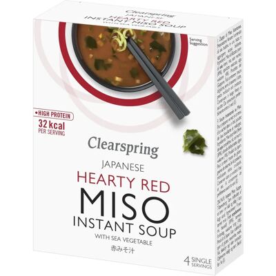 Sopa de Miso Rojo Reconfortante de Clearspring - Instantánea, Mariscos, Vegana Sopa de Miso Rojo Reconfortante de Clearspring - Instantánea, Mariscos, Vegana