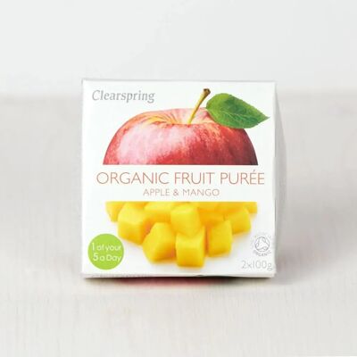 Clearspring Bio-Fruchtpüree Apfel/Mango - 2x100g Clearspring Bio-Fruchtpüree Apfel/Mango - 2x100g