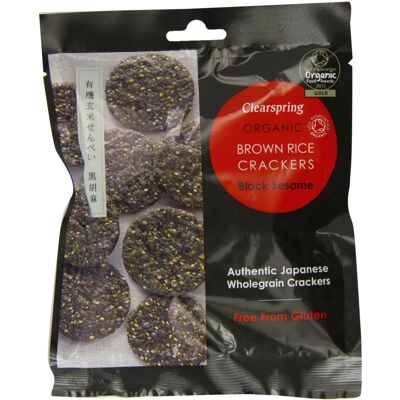 Clearspring Økologiske Brune Riskjeks - Svart Sesam - Riskjeks Clearspring Økologiske Brune Riskjeks - Svart Sesam - Riskjeks