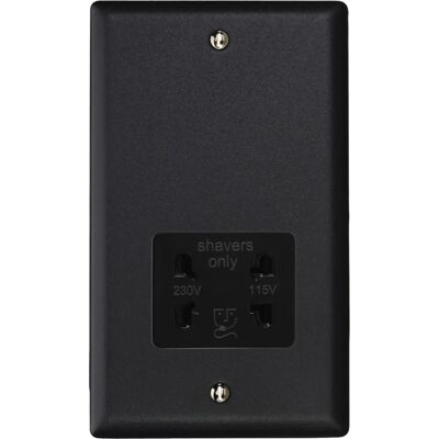 Varilight Xyssb.Mb Urban Matt Black Dual Voltage Shaver Socket 230v/115v - Shaver Socket Varilight Xyssb.Mb Urban Matt Black Dual Voltage Shaver Socket 230v/115v - Shaver Socket