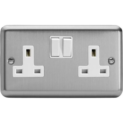 Varilight Xs5w 2 Gang Switched Socket - Switched Socket Varilight Xs5w 2 Gang Switched Socket - Switched Socket