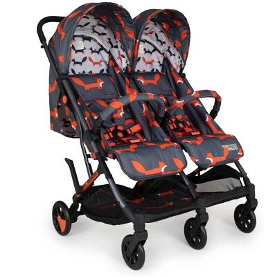 Poussette double Cosatto Woosh - Charcoal Mr Fox - Publicité Poussette double Cosatto Woosh - Charcoal Mr Fox - Publicité