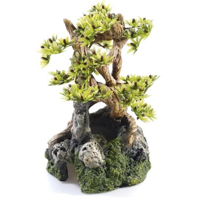 Classic Polyresin Bonsai On Rocks 19cm Fish Tank Aquarium Decor - Aquarium Decor Classic Polyresin Bonsai On Rocks 19cm Fish Tank Aquarium Decor - Aquarium Decor