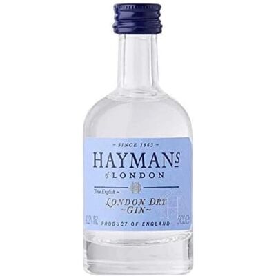 Hayman's London Dry Gin - Miniatuur 0,05L - Klassieke Gin Hayman's London Dry Gin - Miniatuur 0,05L - Klassieke Gin