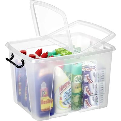 Förvaringslåda Strata - Polypropylen, genomskinlig, 40L Förvaringslåda Strata - Polypropylen, genomskinlig, 40L