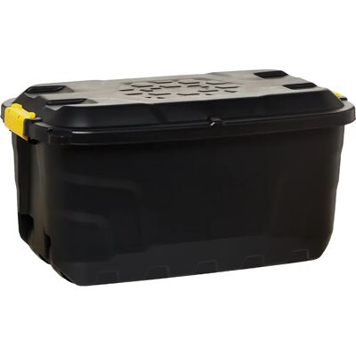 Tronc de stockage en plastique robuste 75L avec verrou à clip - Rangement - Publicité Tronc de stockage en plastique robuste 75L avec verrou à clip - Rangement - Publicité