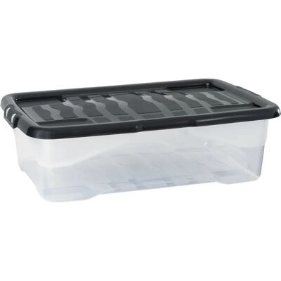 Cep Storage Box - 30L, Transparent, Stackable - Storage Box Cep Storage Box - 30L, Transparent, Stackable - Storage Box