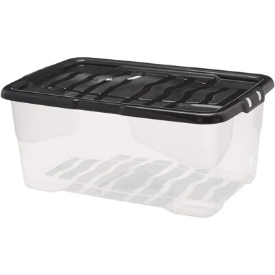 Strata 42L Curve Plastic Stackable Storage Box - Storage Box Strata 42L Curve Plastic Stackable Storage Box - Storage Box