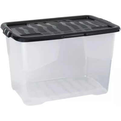 Strata - 5 x 65L Curve Plastic Stackable Box - Storage Box Strata - 5 x 65L Curve Plastic Stackable Box - Storage Box