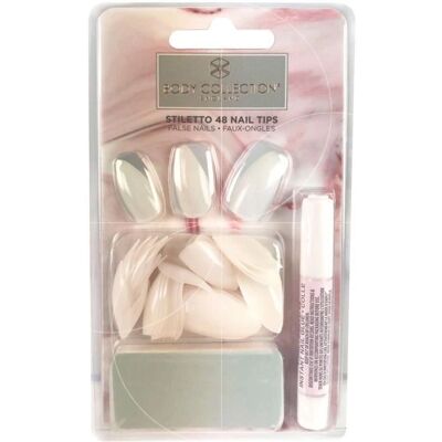 Technic Stiletto 48 False Nails - Nail Set with Glue Technic Stiletto 48 False Nails - Nail Set with Glue