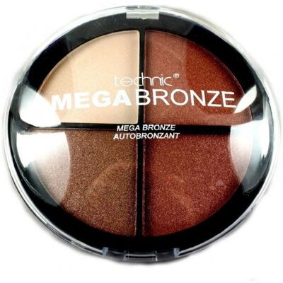 Technic Mega Bronze Palette - Bronzer / Highlighter / Solkysset Glød Technic Mega Bronze Palette - Bronzer / Highlighter / Solkysset Glød