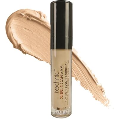 Technic 3-in-1 Canvas Concealer - Ivory - Lightweight, Long-Lasting, Vegan Technic 3-in-1 Canvas Concealer - Ivory - Lightweight, Long-Lasting, Vegan