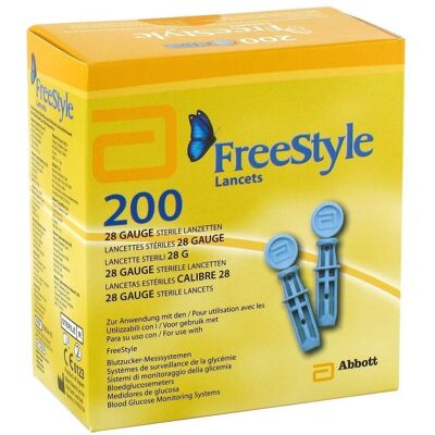 Abbott FreeStyle Lancets - 28G Sterile Single-Use Blood Test Abbott FreeStyle Lancets - 28G Sterile Single-Use Blood Test