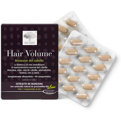 New Nordic Hair Volume Suplemento de Biotina y Zinc - Nutrición Capilar - 90 Comprimidos New Nordic Hair Volume Suplemento de Biotina y Zinc - Nutrición Capilar - 90 Comprimidos