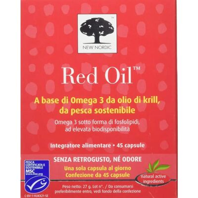 Nuovo Nordic Olio Rosso Omega-3 Integratore di Krill - 45 Capsule Nuovo Nordic Olio Rosso Omega-3 Integratore di Krill - 45 Capsule