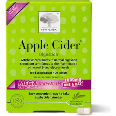 New Nordic Apple Cider Mega Strength 1000mg Tablets - Dietary Supplement New Nordic Apple Cider Mega Strength 1000mg Tablets - Dietary Supplement