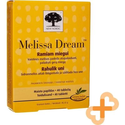 New Nordic Melissa Dream - Relaxation & Sleep - 40 Comprimés - Publicité New Nordic Melissa Dream - Relaxation & Sleep - 40 Comprimés - Publicité