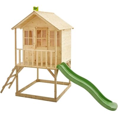 TP Toys Hill Top Wooden Playhouse With Slide TP Toys Hill Top Wooden Playhouse With Slide