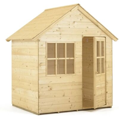 Maison en bois TU 118x90x146cm - Maison de jeux - Publicité Maison en bois TU 118x90x146cm - Maison de jeux - Publicité