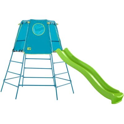 TP Toys Toddler Slide with Basketball Hoop Green White TP Toys Toddler Slide with Basketball Hoop Green White