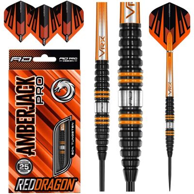 Red Dragon - Amberjack Pro 2 25g - Tungsten - Ensemble de fléchettes - Publicité Red Dragon - Amberjack Pro 2 25g - Tungsten - Ensemble de fléchettes - Publicité