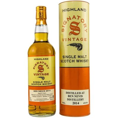 Signatory Vintage Ben Nevis 8 Ans Highland Single Malt Scotch Whisky - Whisky - Publicité Signatory Vintage Ben Nevis 8 Ans Highland Single Malt Scotch Whisky - Whisky - Publicité