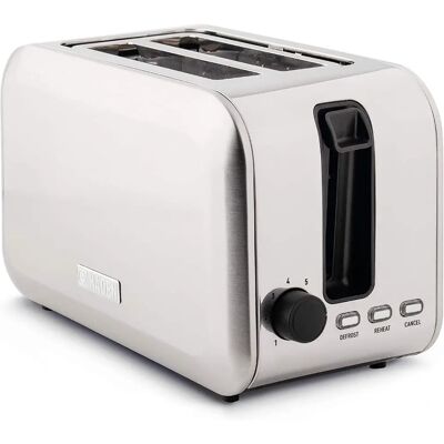 Haden Stoke Brushed Stainless Steel 2 Slice Bread Loaf Kitchen Electric Toaster - Toaster Haden Stoke Brushed Stainless Steel 2 Slice Bread Loaf Kitchen Electric Toaster - Toaster