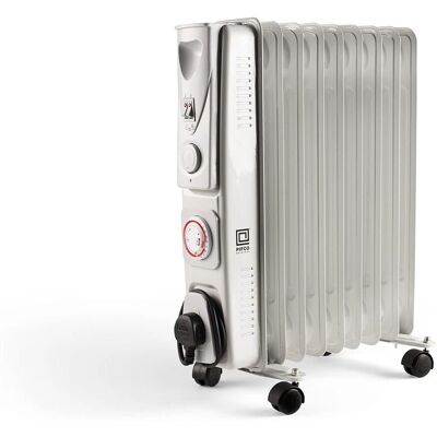 Pifco - Oil Filled Radiator 2000W - White - Electric Heater Pifco - Oil Filled Radiator 2000W - White - Electric Heater