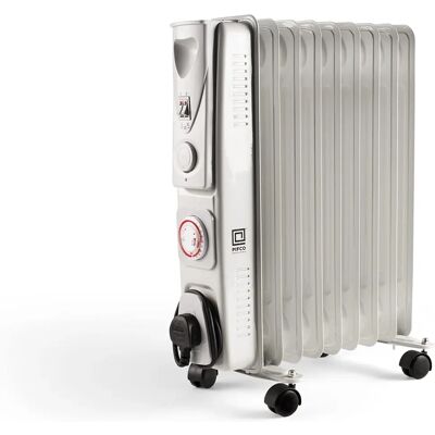 Pifco - Oil Filled Radiator 2000W - White - Electric Heater Pifco - Oil Filled Radiator 2000W - White - Electric Heater