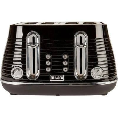 Haden Devon Black Toaster - 4 Slice - Dual Control - Wide Slots - Black Haden Devon Black Toaster - 4 Slice - Dual Control - Wide Slots - Black