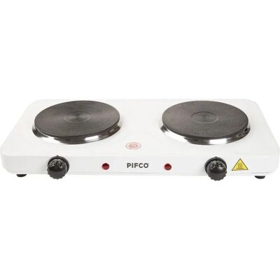 PIFCO - 204776 - Portable - White - Double Electric Hob PIFCO - 204776 - Portable - White - Double Electric Hob