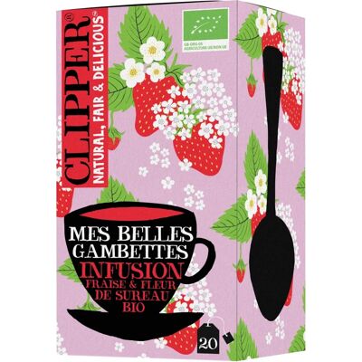 Clipper 3024363 - Infusion bio fraise fleur de sureau hibiscus - Thé - Publicité Clipper 3024363 - Infusion bio fraise fleur de sureau hibiscus - Thé - Publicité