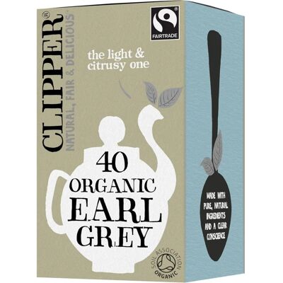 Clipper Organic Fairtrade Earl Grey Tea - 40 Teabags Clipper Organic Fairtrade Earl Grey Tea - 40 Teabags
