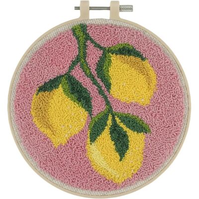 Trimits Citroner Punch Needle Kit - Craft Kit - 15 cm Trimits Citroner Punch Needle Kit - Craft Kit - 15 cm