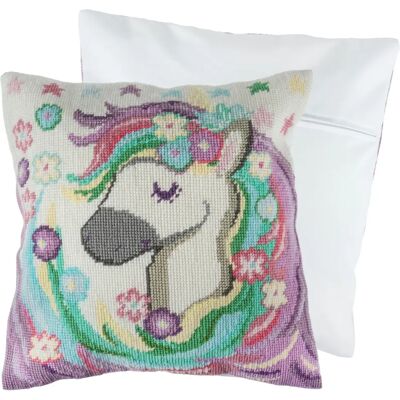Trimits Unicorn Half Cross Stitch Cushion Kit Trimits Unicorn Half Cross Stitch Cushion Kit