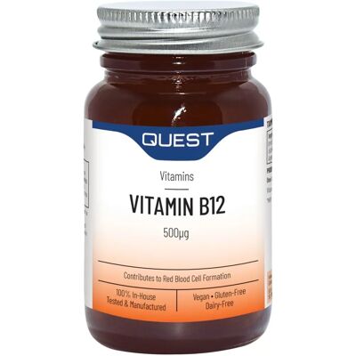 Garmin Quest Vitamin B12 - 500mcg - Vitamin B12 Food Supplement - 60 Tablets Garmin Quest Vitamin B12 - 500mcg - Vitamin B12 Food Supplement - 60 Tablets