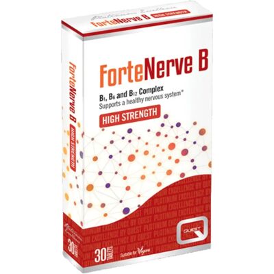 Quest ForteNerve B Vitamins - Nervous System Support - Vegan Tablets Quest ForteNerve B Vitamins - Nervous System Support - Vegan Tablets