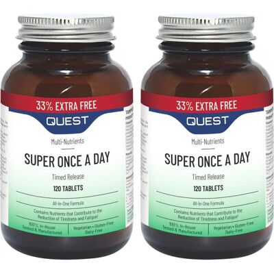 Quest Super Once A Day Timed Release Multivitamin - 90+30 Tablets Quest Super Once A Day Timed Release Multivitamin - 90+30 Tablets