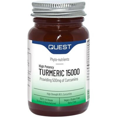Quest Vitamins Turmeric 15000 - High Strength Turmeric Supplement Quest Vitamins Turmeric 15000 - High Strength Turmeric Supplement