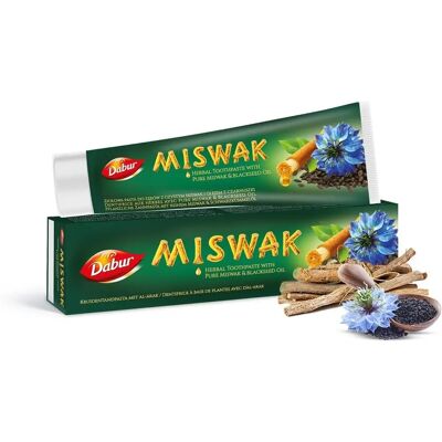 Pasta de Dientes Miswak Semilla Negra Dabur - Limpieza Profunda Pasta de Dientes Miswak Semilla Negra Dabur - Limpieza Profunda