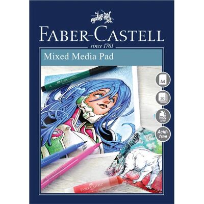 Faber Castell A4 Kreativ Studio Mischtechniken Block - Weiß Faber Castell A4 Kreativ Studio Mischtechniken Block - Weiß