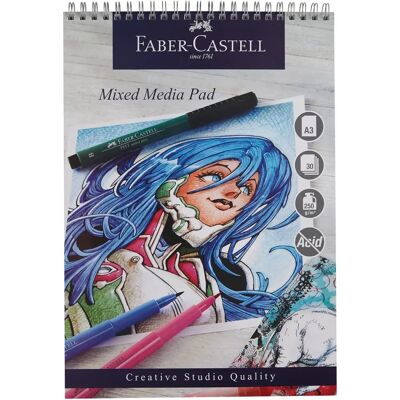 Faber Castell A3 Mixed Media Block - Zeichenpapier 250 GSM Faber Castell A3 Mixed Media Block - Zeichenpapier 250 GSM