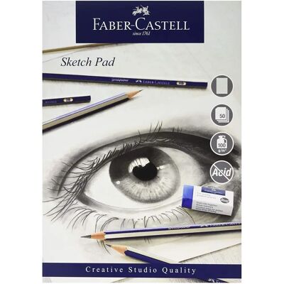 Faber-Castell Carnet de croquis A3 - 50 feuilles - Publicité Faber-Castell Carnet de croquis A3 - 50 feuilles - Publicité