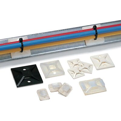 Hellermann Tyton MB4A Kabelbindermontering - Tung Belastning, 28x28mm, 4,7mm Højde - Sort Hellermann Tyton MB4A Kabelbindermontering - Tung Belastning, 28x28mm, 4,7mm Højde - Sort