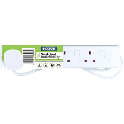 Status - S4WSS2MCP9 - 4 Socket - 2m - Extension Lead Status - S4WSS2MCP9 - 4 Socket - 2m - Extension Lead
