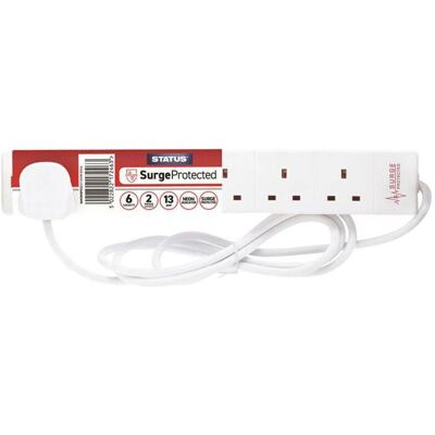 Status - Status Surge Protection Extension Socket - 6-Way - Neon Indicator - extension socket Status - Status Surge Protection Extension Socket - 6-Way - Neon Indicator - extension socket