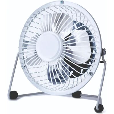 Status Mini USB-számítógépes asztali ventilátor - Fehér fém befejezéssel - Asztali ventilátor Status Mini USB-számítógépes asztali ventilátor - Fehér fém befejezéssel - Asztali ventilátor