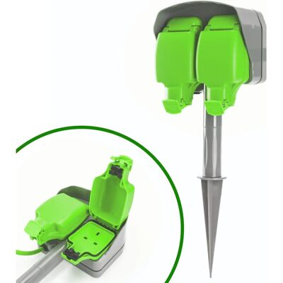 Status International 15 Metre 13 Amp IP54 Outdoor Weatherproof Garden Spike Socket - Garden Spike Socket Status International 15 Metre 13 Amp IP54 Outdoor Weatherproof Garden Spike Socket - Garden Spike Socket