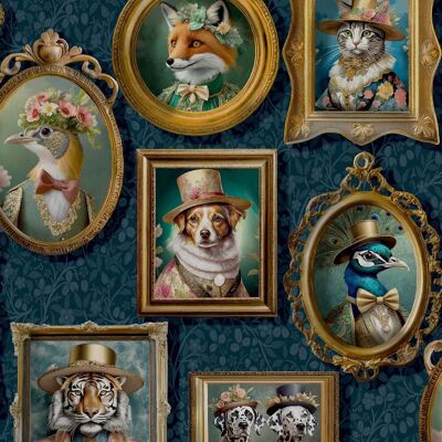 Holden Decor Regal Beasts Navy Wallpaper - Papier peint - Publicité Holden Decor Regal Beasts Navy Wallpaper - Papier peint - Publicité